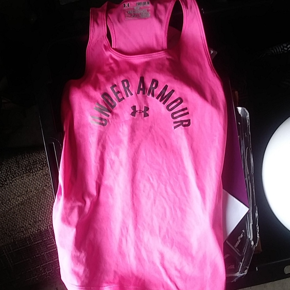 Pink Under Armour tank top